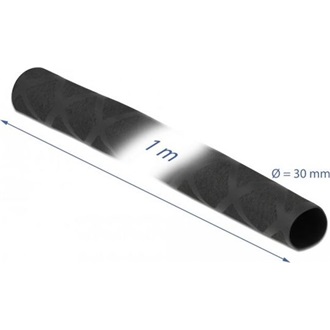 Delock Zsugorcső X-mintás nem csúszós 1 m x 30 mm fekete