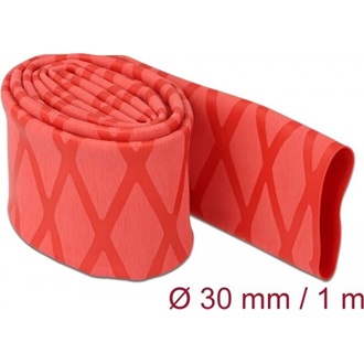 Delock Zsugorcső X-mintás nem csúszós 1 m x 30 mm piros