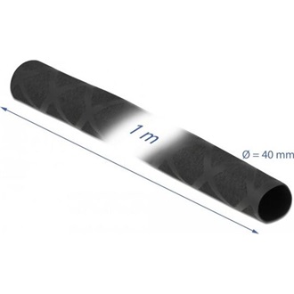 Delock Zsugorcső X-mintás nem csúszós 1 m x 40 mm fekete