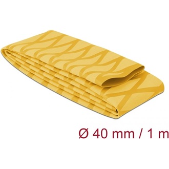Delock Zsugorcső X-mintás nem csúszós 1 m x 40 mm sárga