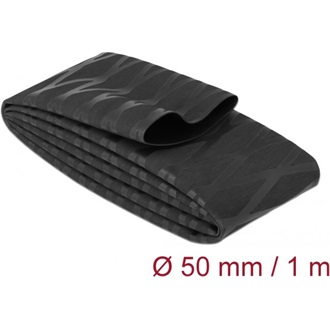 Delock Zsugorcső X-mintás nem csúszós 1 m x 50 mm fekete