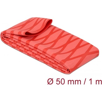 Delock Zsugorcső X-mintás nem csúszós 1 m x 50 mm piros