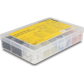 Delock Zsugorodó cső forrasztó vezeték csatlakoztató kiegészítők doboza, 308 db. hőre