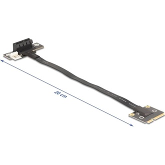 Delock adapter Mini PCIe apa PCIe 3.0 x1 női PCIe 3.0 x1 90 -os szögben, 20 cm-es kábellel