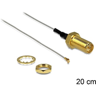 Delock RP-SMA -> MHF III M/F antenna kábel 0.2m