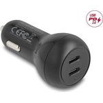 Delock autós töltő 2 x USB Type-C  PD 3.0 40 W teljesítménnyel