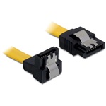 Delock SATA F/F adatkábel 0.3m le/egyenes sárga
