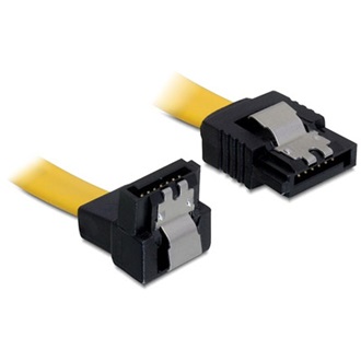 Delock SATA F/F adatkábel 0.3m le/egyenes sárga