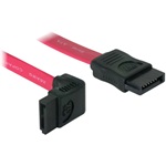 Delock SATA F/F adatkábel 0.5m fel/egyenes piros