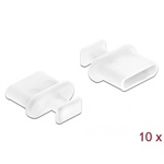 Delock fogantyűval USB-C dugó portvédő fehér 10db