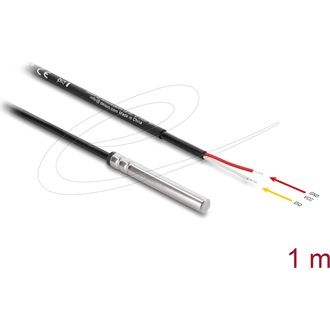 Delock hőmérséklet-érzékelő kábel 2 db, szabad kábelvéggel DS18B20, 1 m