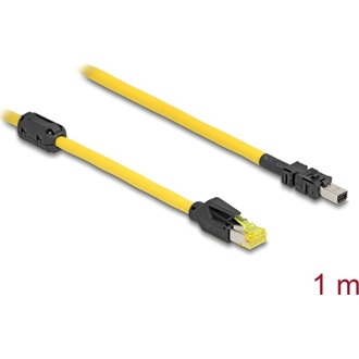 Delock kábel RJ45 dugó Cat.6-Mini I/O 8 tűs D-alakú 2-es típusú dugó 1 m sárga