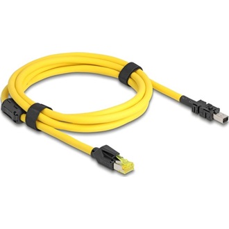 Delock kábel RJ45 dugó Cat.6-Mini I/O 8 tűs D-alakú 2-es típusú dugó 2 m sárga