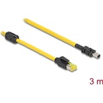 Delock kábel RJ45 dugó Cat.6-Mini I/O 8 tűs D-alakú 2-es típusú dugó 3 m sárga