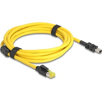 Delock kábel RJ45 dugó Cat.6-Mini I/O 8 tűs D-alakú 2-es típusú dugó 3 m sárga
