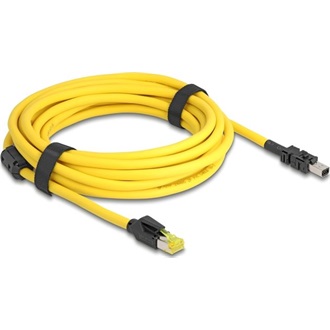 Delock kábel RJ45 dugó Cat.6-Mini I/O 8 tűs D-alakú 2-es típusú dugó 5 m sárga