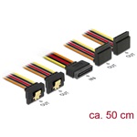 Delock SATA Power 15pin -> 2db SATA Power 15pin M/F tápkábel 0.3m