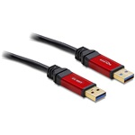 Delock USB-A 3.0 - USB-A 3.0 M/M adatkábel 1m fekete  Premium