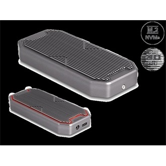 Delock külső játékház M.2 NVMe PCIe SSD-hez SuperSpeed USB 20 Gbps (USB 3.2 Gen 2x2) USB Type-C csatlakozóval és RGB LED