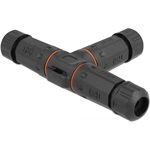 Delock kültéri, T alakú kábelkonnektor 4 tűs, IP68 vízhatlan, becsavarható, a kábel átmérője 4,5 - 7