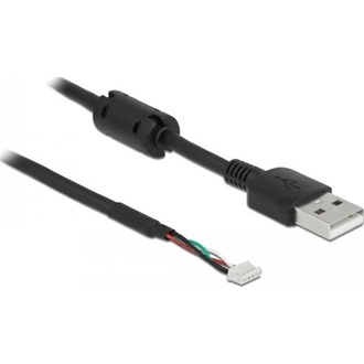 Delock USB-A 2.0 -> SMT 4pin M/F adatkábel 1.5m fekete