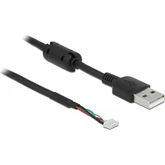 Delock USB-A 2.0 -> SMT 4pin M/F adatkábel 1.5m fekete