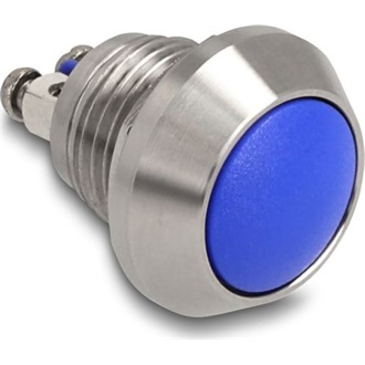 Delock nyomógomb beszereléshez, 12 mm, kék