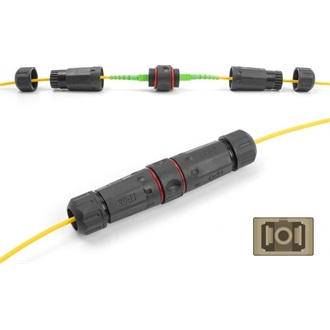 Delock SC Simplex -> SC Simplex F/F adapter fekete OM1/OM2, IP68