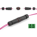 Delock LC Duplex -> LC Duplex F/F adapter fekete APC, IP68