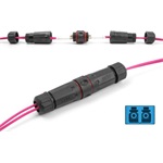 Delock LC Duplex -> LC Duplex F/F adapter fekete UPC, IP68