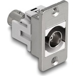 Delock panel tartó BNC anya-BNC anya ezüst / fehér