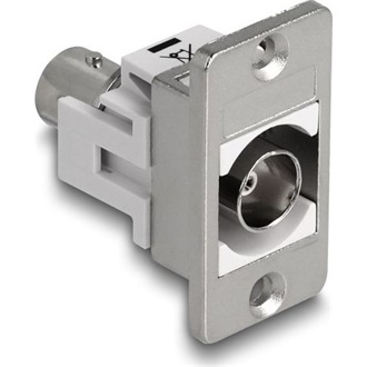 Delock panel tartó BNC anya-BNC anya ezüst / fehér