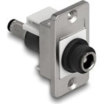 Delock panel tartó DC 5,5 x 2,5 mm-es anya DC 5,5 x 2,5 mm-es apa ezüst / fehér / fekete