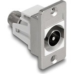 Delock panel tartó IEC apa-F anya ezüst / fehér