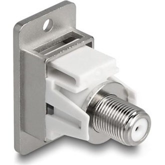 Delock panel tartó IEC apa-F anya ezüst / fehér