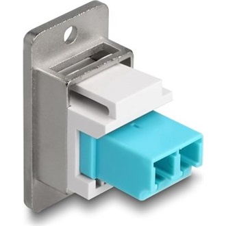 Delock panel tartó LC Duplex anya - LC Duplex anya ezüst / fehér / kék