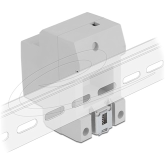 Delock tápcsatlakozó oldalsó földelő érintkezővel a DIN-sínhez