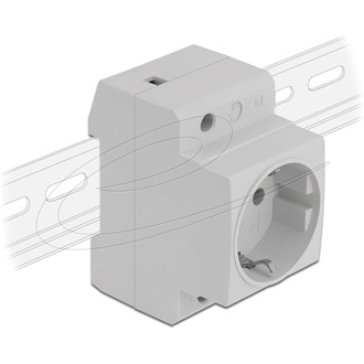 Delock tápcsatlakozó oldalsó földelő érintkezővel a DIN-sínhez