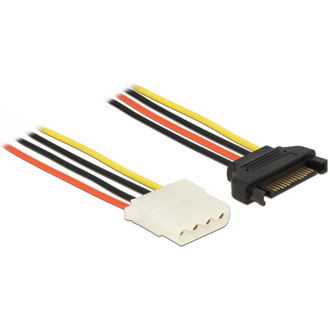 Delock SATA Power 15pin -> Molex Power 4pin M/F tápkábel 0.2m
