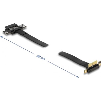 Delock x1 male 90° - x1 slot kábellel 60cm 1-port PCIe x1 riser kártya