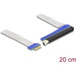 Delock x1 male - x16 slot kábellel 20cm 1-port PCIe x1 riser kártya