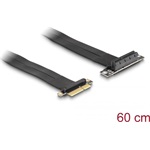 Delock x4 male - x4 slot 90° kábellel 60cm 1-port PCIe x4 riser kártya