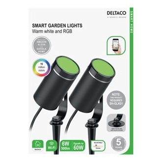 Deltaco SH-GLK01 vízálló meleg-fehér LED Wi-Fi smart home lámpa