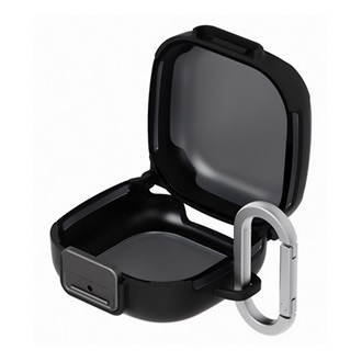 Designed for SAMSUNG műanyag tok ütésállóság, karabíner, FEKETE Samsung Galaxy Buds 4/4 Pro