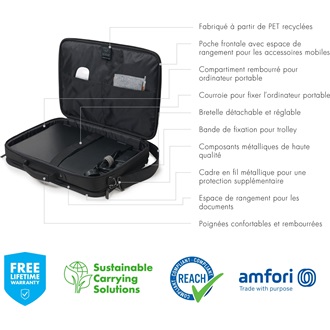 Dicota Eco Multi Plus Base 14-15,6" notebook oldaltáska fekete