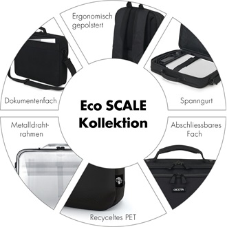Dicota Eco Multi Scale Black 14-15,6" notebook oldaltáska fekete