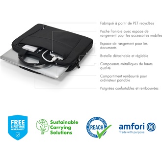 Dicota Eco Slim Case Base 13-14,1" notebook oldaltáska fekete