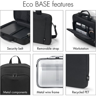 Dicota Eco Slim Case Base 13-14,1" notebook oldaltáska fekete