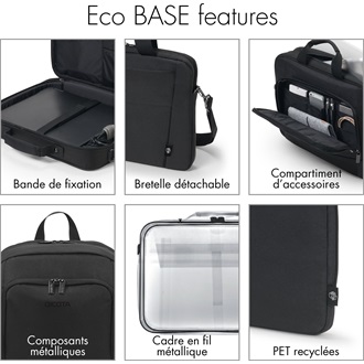 Dicota Eco Slim Case Base 13-14,1" notebook oldaltáska fekete