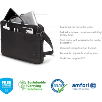 Dicota Eco Slim Case Motion Black 12-13,3" notebook oldaltáska fekete